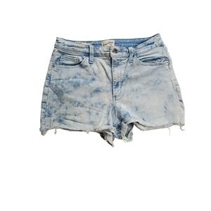 Universal Thread Denim Shorts Womens 10/30R Light Blue Acid Wash Midi